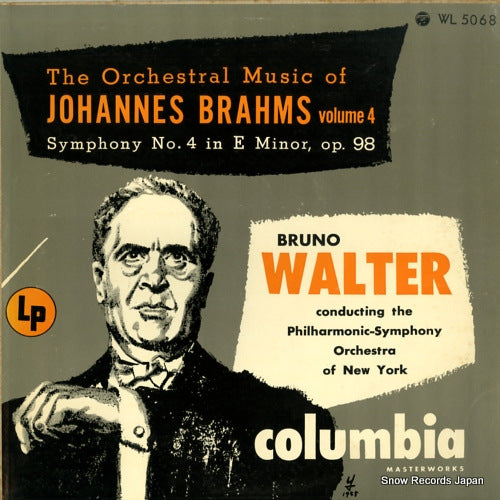 WALTER, BRUNO brahms; symphony no.4 WL5068
