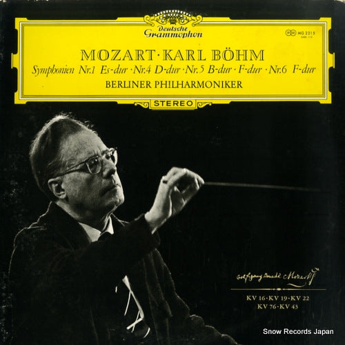 BOHM, KARL mozart; symphonien nr.1, nr.4, nr.5, nr.6 MG2215