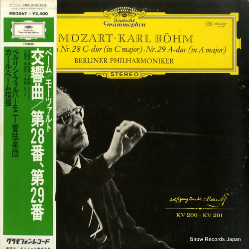 BOHM, KARL mozart; symphony no.28 & no.29 MG2067