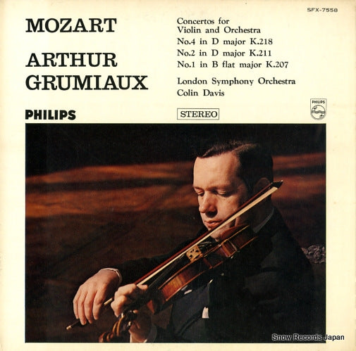 GRUMIAUX, ARTHUR mozart; violin concertos no.1, 2 & 4 SFX-7558