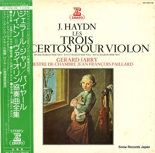 JARRY, GERARD haydn; les trois concertos pour violon OP-7092-RE