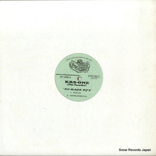 KRS-ONE no wack dj's / i will make it FP2350