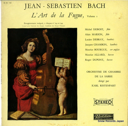 RISTENPART, KARL bach; l'art de la fugue vol.1 30RC743