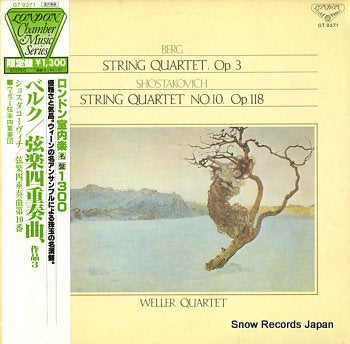 WELLER QUARTET berg; string quartet op.3 GT9371