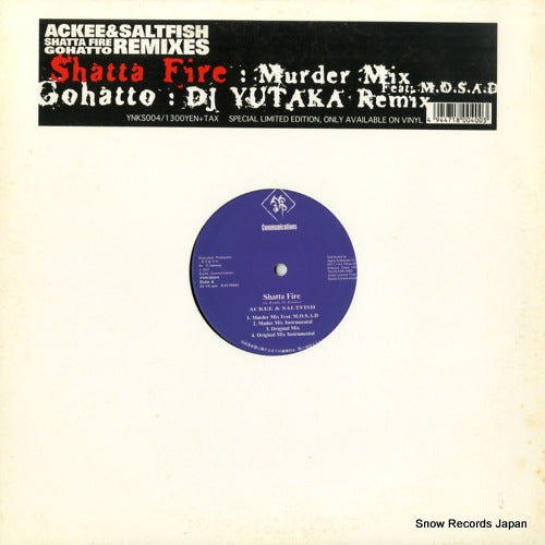 ACKEE AND SALTFISH shatta fire remix YNKS004