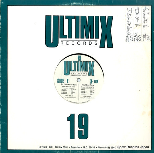 SASHA / SEQUAL / THE UPTOWN GIRLS so good for you / i'm over you / (i know) i'm losing you UM-19E