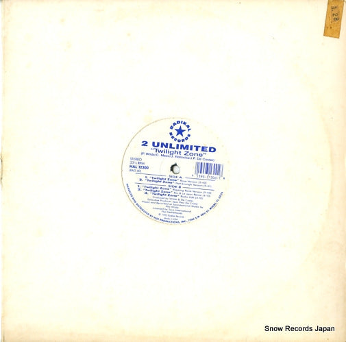 2 UNLIMITED twilight zone HAL12300
