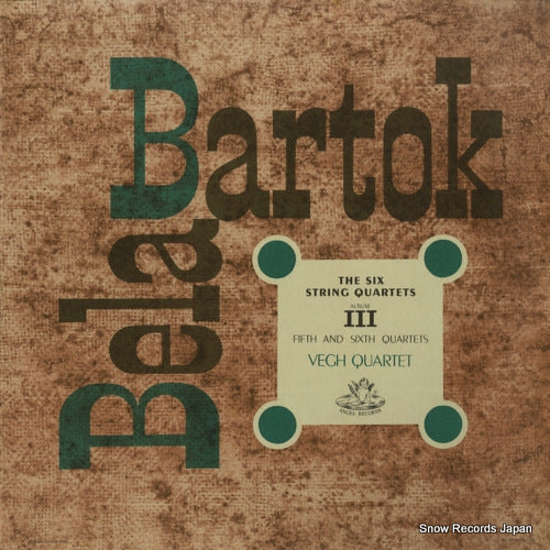VEGH-QUARTETT bartok; fifth and sixth quartets ANG.35242