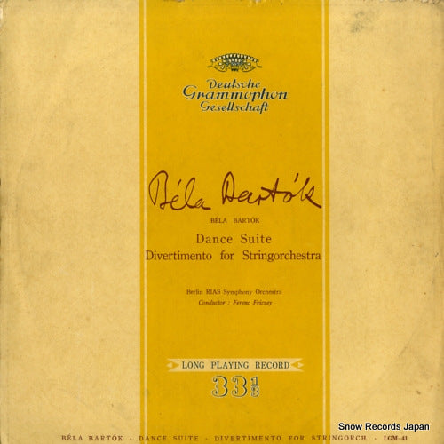 FRICSAY, FERENC bartok; dance suite, divertimento for stringorchestra LGM-41