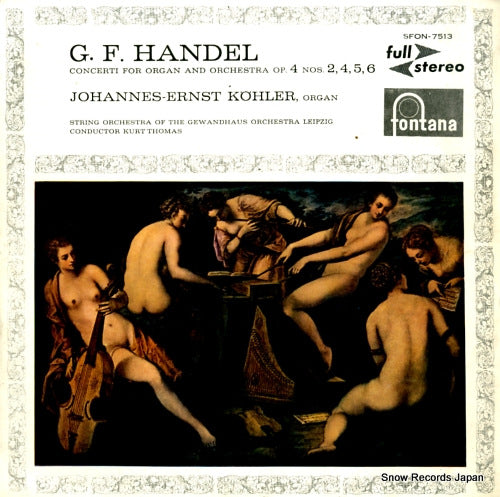 KOHLER, JOHANNES-ERNST handel; concerti for organ and orchestra op.4 nos.2, 4, 5, 6 SFON-7513