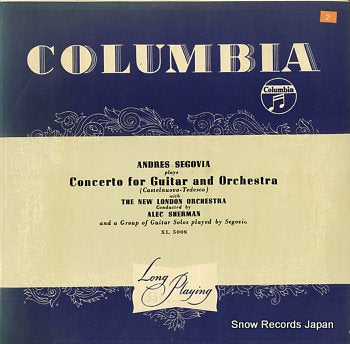 SEGOVIA, ANDRES concerto for guitar and orchestra XL5008