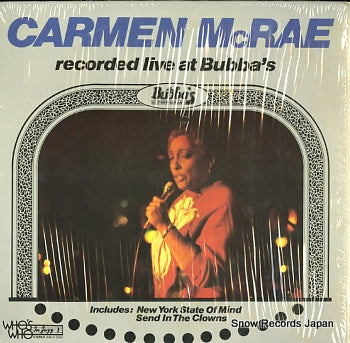 MCRAE, CARMEN recorded live at bubba's WWLP-21020