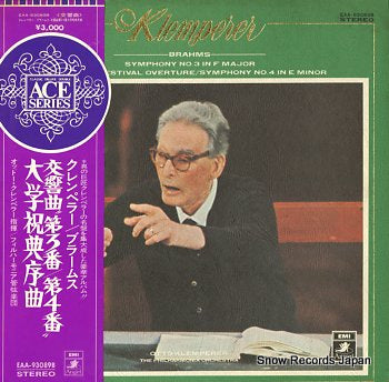 KLEMPERER, OTTO brahms; symphony no.3 EAA-93089B