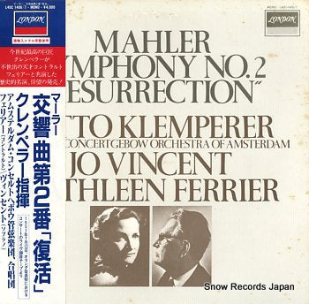 KLEMPERER, OTTO mahler; symphony no.2 resurrection L40C-1406/7
