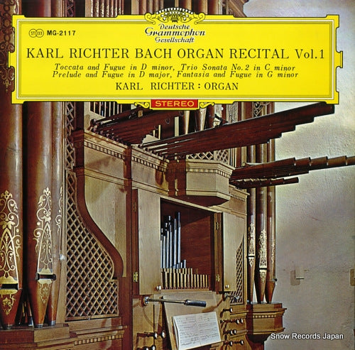 RICHTER, KARL bach organ recital vol.1 MG-2117