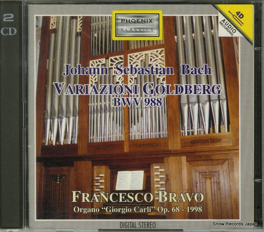 BRAVO, FRANCESCO bach; variazioni goldberg bwv988 PH99513