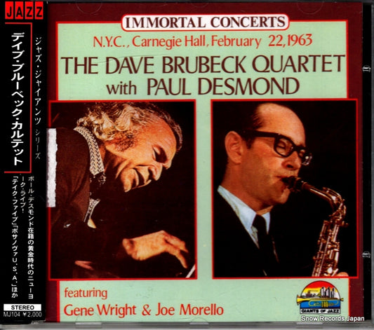 BRUBECK, DAVE, QUARTET, THE n.y.c., carnegie hall, february 22, 1963  CD53031 / MJ104