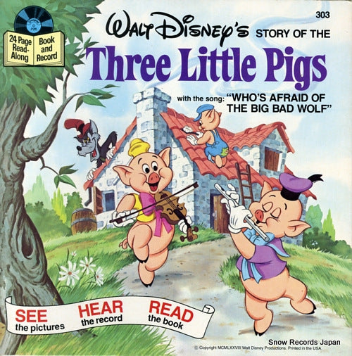 WALT DISNEY three little pigs DISNEYLAND303