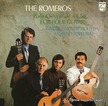 ROMEROS, THE play classical music for four guitars X-7737