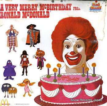 MCDONALD, RONALD very merry mcbirthday from ronald mcdonald KSS-5036