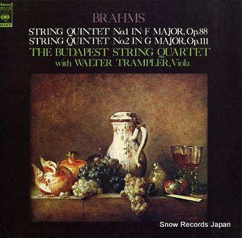 BUDAPEST STRING QUARTET, THE brahms; string quintet no.1 & no.2 SOCL1138