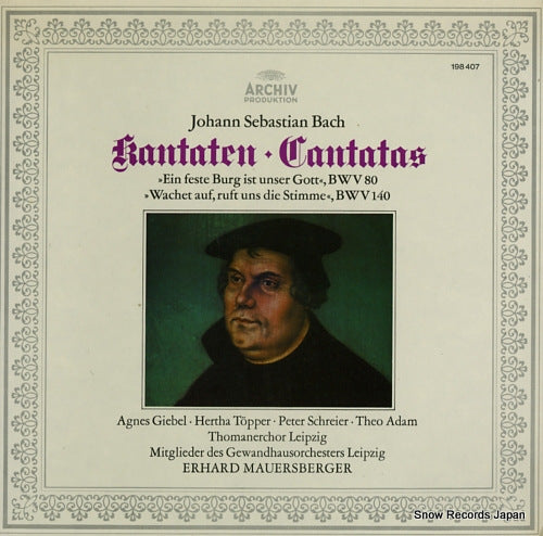 MAUERSBERGER, ERHARD bach; cantatas 198407