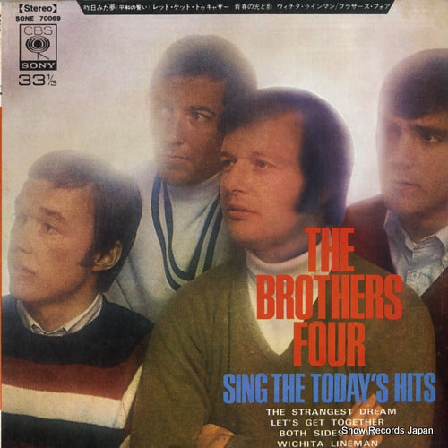 BROTHERS FOUR, THE the brothers four sing the today's hits SONE70069