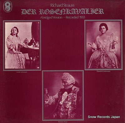 HEGER, ROBERT strauss; der rosenkavalier SH.181/2