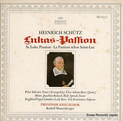 MAUERSBERGER, RUDOLF schutz; lukas-passion MA5131