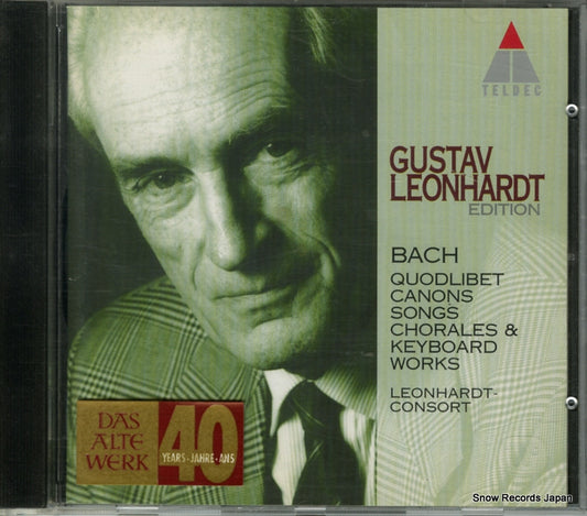 LEONHARDT, GUSTAV bach; quodlibet canons songs chorales & keyboard works 3984-21354-2