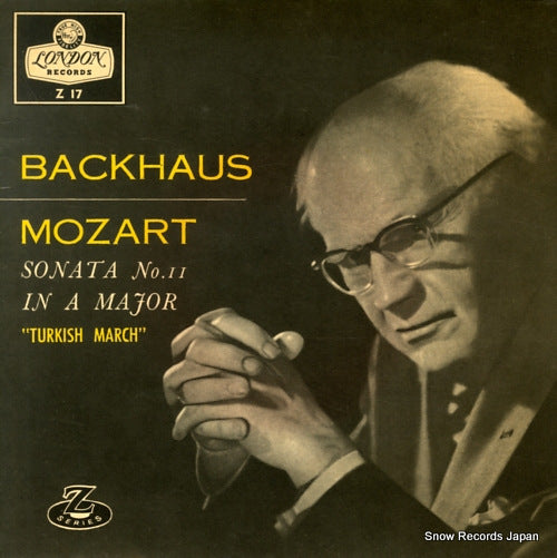 BACKHAUS, WILHELM mozart; sonata no.11 in a major "turkish march" Z17