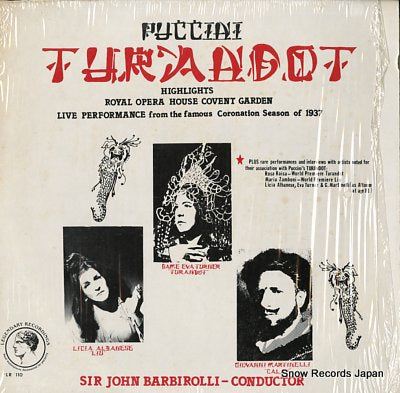 BARBIROLLI, JOHN puccini; turandot LR110