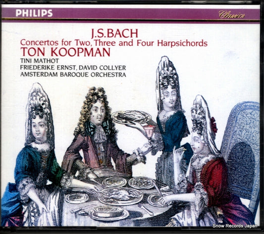 KOOPMAN, TON bach; concertos for two, three and four harpsichords PHCP-3515
