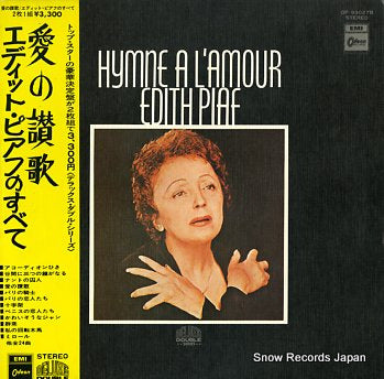 PIAF, EDITH hymne a l'amour OP-93027B