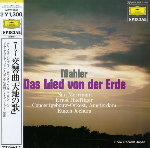JOCHUM, EUGEN mahler; das lied von der erde MGW5109