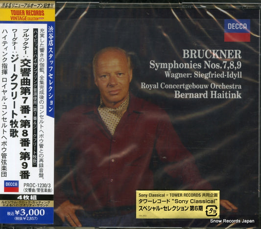 HAITINK, BERNARD bruckner; symphonies no. 7, 8 & 9 / wagner: siegfried idyll PROC-1230
