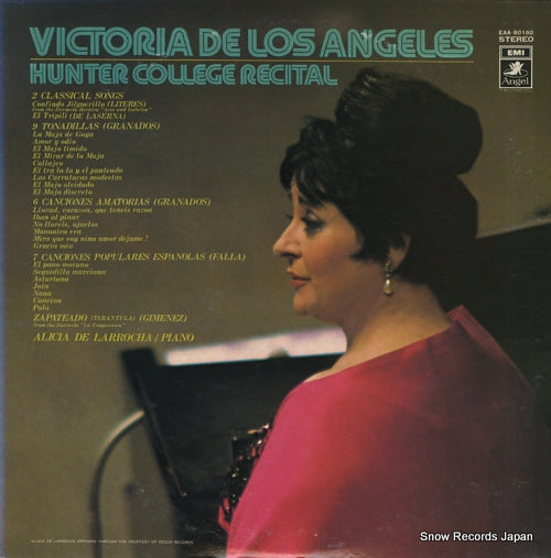 DE LOS ANGELES, VICTORIA  hunter college recital EAA-80160