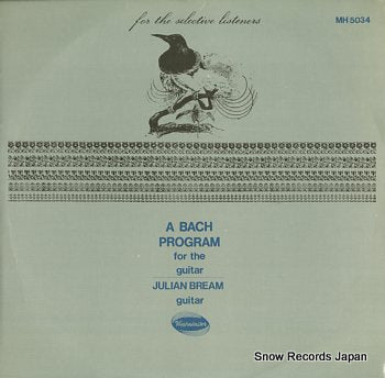 BREAM, JULIAN a bach program for the guitar MH5034