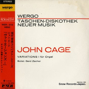 ZACHER, GERD john cage; variations 1 WER-310