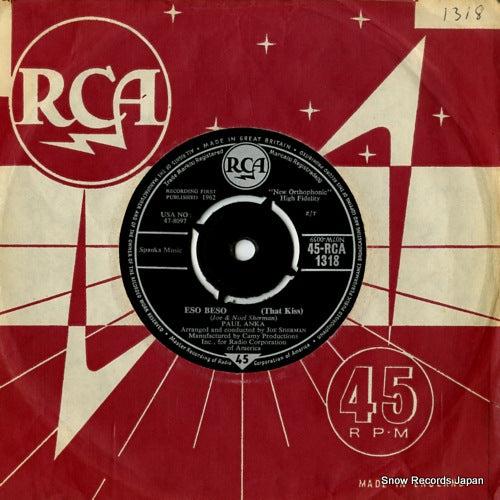 ANKA, PAUL eso beso(that kiss) / give me back my heart 45-RCA-1318