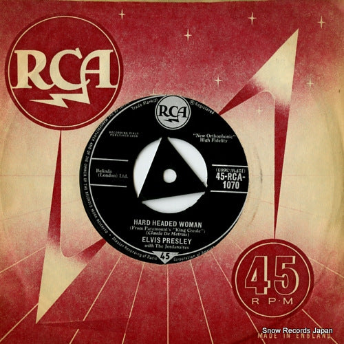 PRESLEY, ELVIS hard headed woman 45-RCA-1070