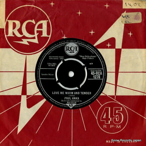ANKA, PAUL love me warm and tender 45-RCA-1276