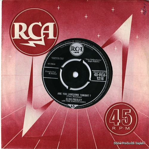PRESLEY, ELVIS are you lonesome tonight? 45-RCA-1216