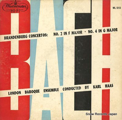 HAAS, KARL bach; brandenburg concertos no.2 in f major no.4 in g major WL5113