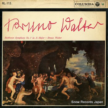 WALTER, BRUNO beethoven; symphony no.7 in a major RL-115