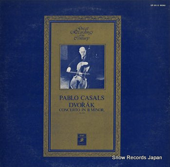 CASALS, PABLO dvorak; concerto in b minor GR-2012