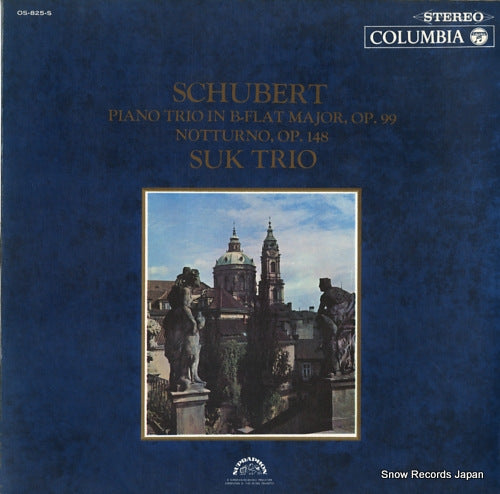 SUK TRIO schubert; piano trio in b-flat major, op.99 OS-825-S
