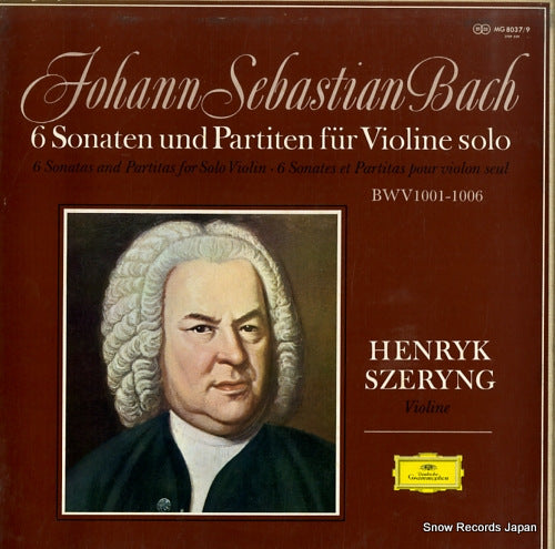 SZERYNG, HENRYK bach; 6 sonaten und partiten fur violine solo MG8037