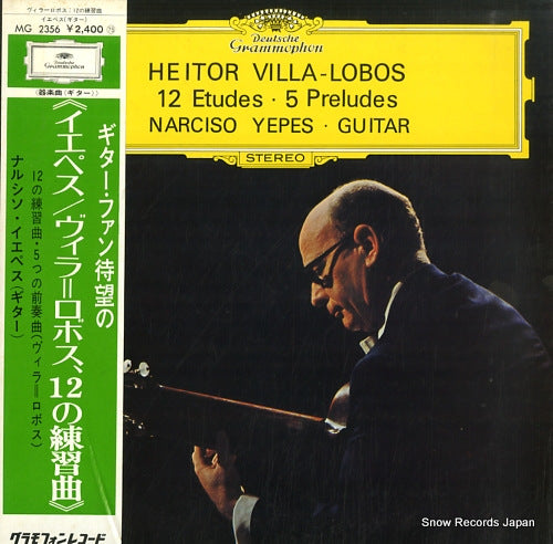 YEPES, NARCISO villa-lobos; 12 etudes, 5 preludes MG2356