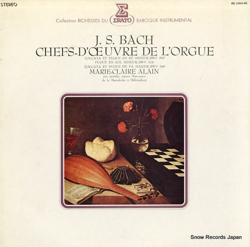 ALAIN, MARIE-CLAIRE j.s.bach; chefs-d'oeuvre de l'orgue RE-1064-RE